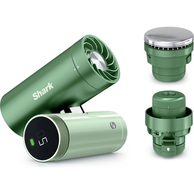 Shark ChillPill 3-in-1 High Speed Handheld Fan, Mist and InstaChill System, with 3 Cooling Attachments, Travel Friendly Design, Matcha FA022EUGN