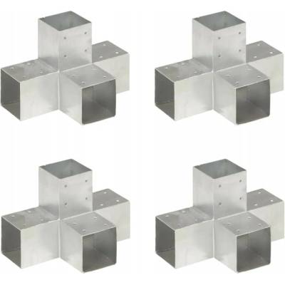 Spojka ke sloupku ve tvaru X, 4 ks, 91x91 mm