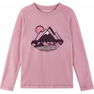 REIMA dětské tričko s dlouhým rukávem Viisas Grey Pink