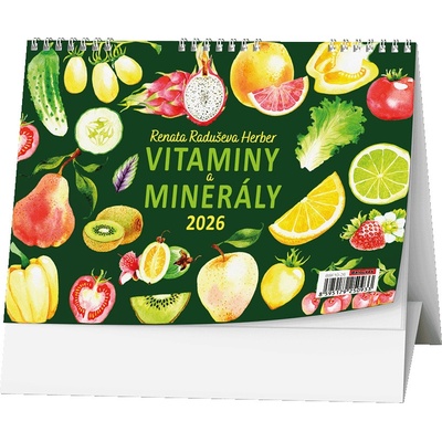 Stolní Baloušek Vitamíny a minerály Renaty Raduše Herber 2026 – Zboží Mobilmania