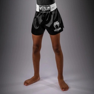Venum | Официален Вносител за България Детски Муай Тай Шорти Venum Classic Muay Thai Shorts for Kids - Black/White - 8 years