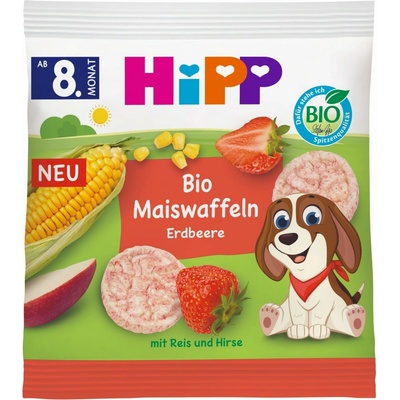 HiPP BIO Kukuřičné oplatky jahoda 23g