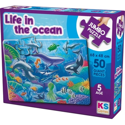 KS Games Пъзел KS Games от 50 XXL части - Живот в океана (JP31013)