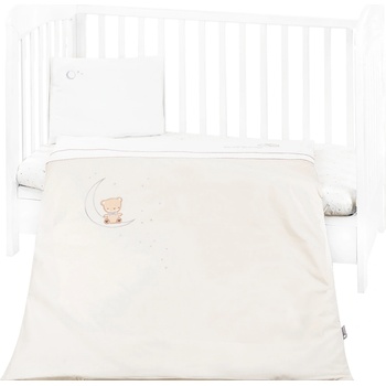 KikkaBoo Бебешки спален комплект с бродерия 5 части Dream Big Beige (41101050064)