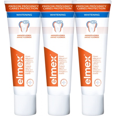 Elmex Caries Protection Whitening bieliaca s fluoridom 3 x 75 ml