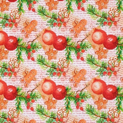 Úplet vánoční, ozdoby a perníčky, š.145