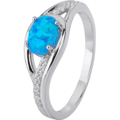 Bealio stříbrný prsten modrý 03 08085 18