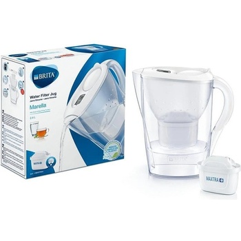 BRITA Кана за вода Brita MARELLA COOL MEMO, 2.4 литра, пластмаса, мемо индикатор, MAXTRA+ MicroFlow технология, бяла