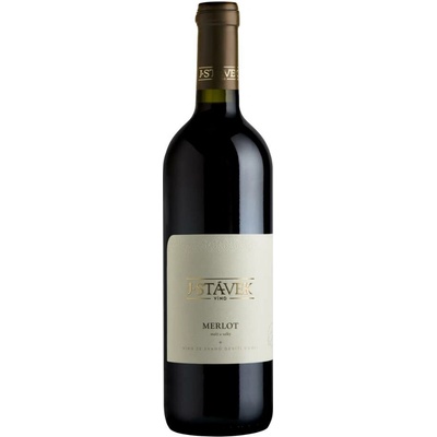 Víno J. Stávek Merlot malý a velk výběr z hroznů Suché červené 2019 13,5% 0,75 l (holá láhev)