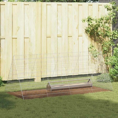 vidaXL Klec na kuřata 215 × 100 × 85 cm pozinkovaná ocel stříbrná 9799.3394437