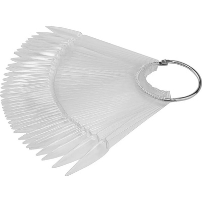 Vzorník na UV gel/ gel lak/ lak, CLEAR - tvar ballerina, vějíř