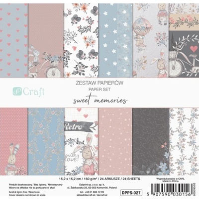 Dp Craft Sada jednostranných papírů 15,2 × 15,2 cm Sweet Memories 24 ks