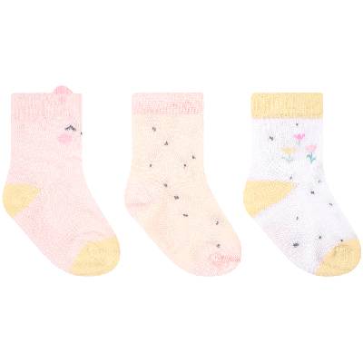 Бебешки чорапи с 3D уши KikkaBoo Hedge-hugs - 0-6 м, 3 броя (31110010208)