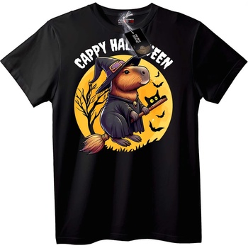NOONEBRAND Тениска Cappy Хелоуин Капибара - XL, Black