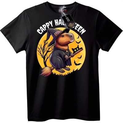 NOONEBRAND Тениска Cappy Хелоуин Капибара - XL, Black