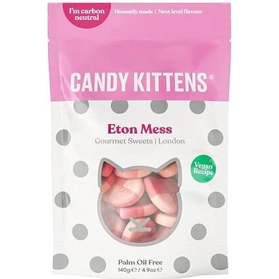 Candy Kittens Eton Mess žvýkací bonbony s příchutí jahody a kokosu 140 g