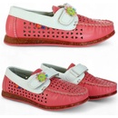 Prolamované baleríny na suchý zip krásné dívčí boty 6570