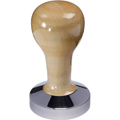 Buna Café tamper javor lak, nerez lesk, konvexný 58 mm