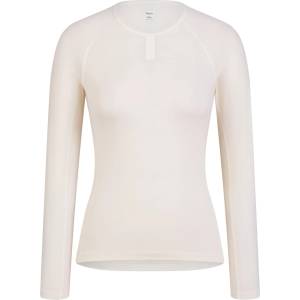Rapha Дамско горнище Rapha Women's Merino Base Layer Long Sleeve Merino base layer - Cream / White - размер XS (115-2687-0212)