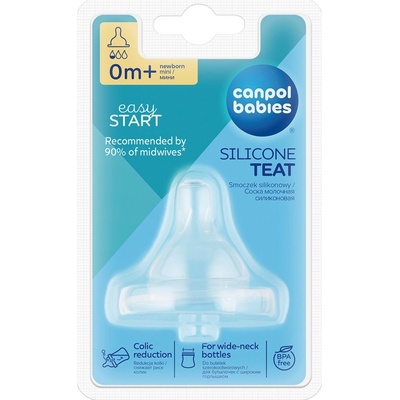 Canpol Babies silikon savička třešinka široká 1 pomalá 21/720 0 mini 1ks