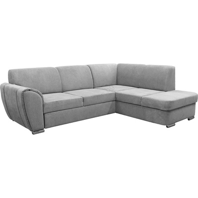 Filex Разтегателна ъглова холна гарнитура в l serpa с ракла, дясна, сива (ff0004)