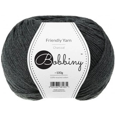 Bobbiny Friendly Yarn Charcoal Плетива прежда (FY-011)
