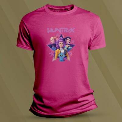 Sandratex Dětské tričko s potiskem Huntrix Fuchsia