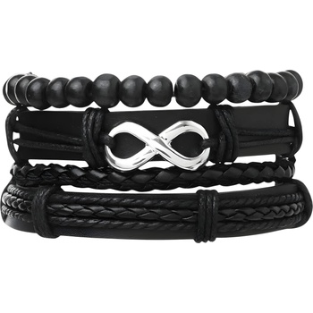 HARAHU Мъжка гривна in-38347 - Черна / Сребриста kp38347 (in-38347)