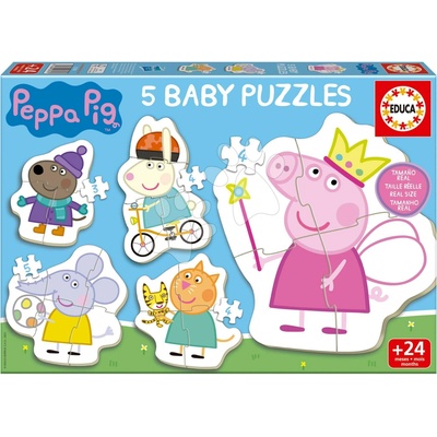 Educa Peppa Pig Baby progresívne 3-4-4-4-5 dielov