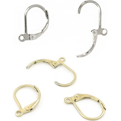 Mechanické háčky z chirurgické oceli 13x10mm - 1ks+B - AA / Light Gold SL / 1Ks – Zboží Dáma