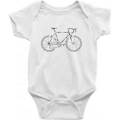 Bicykel názvy Dojčenské body krátký rukáv biele