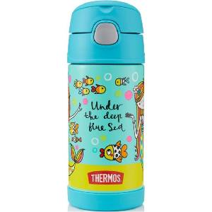 Thermos FUNtainer термо бутилка със сламка, русалки, 355 мл (12001M)