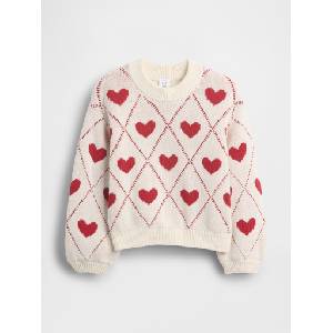 GAP Бебешки плетен пуловер GAP GAP | Byal | Момичешки | 2 години