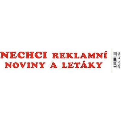 Samolepka Nechci reklamní noviny a leták