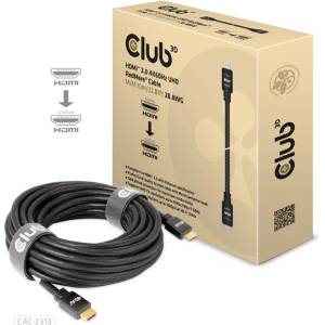 Club 3D кабел - CAC-2313 (HDMI 2.0, 4K60Hz, M/M, 10 м, RedMere, еднопосочен) (CAC-2313)