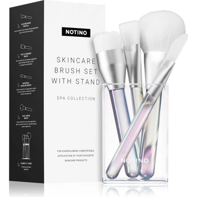 Notino Spa Collection Skincare brush set with stand четки за грижа за кожата