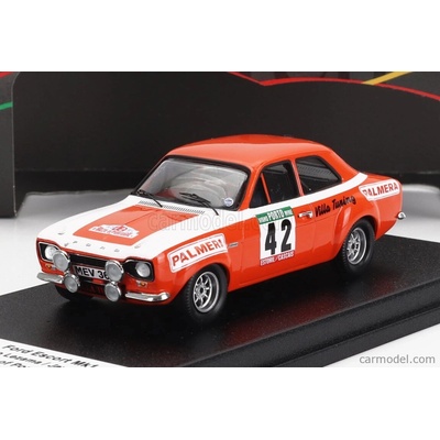 Trofeu Ford england Escort Mki night Version N 42 Rally Portugal 1975 F.lezama J.arnaiz Červená Bílá 1:43