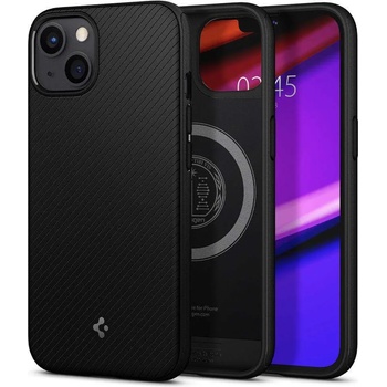 Spigen Mag Armor Case - силиконов (TPU) калъф с висока степен на защита с MagSafe за iPhone 13 (черен)