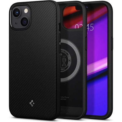 Spigen Mag Armor Case - силиконов (TPU) калъф с висока степен на защита с MagSafe за iPhone 13 (черен)