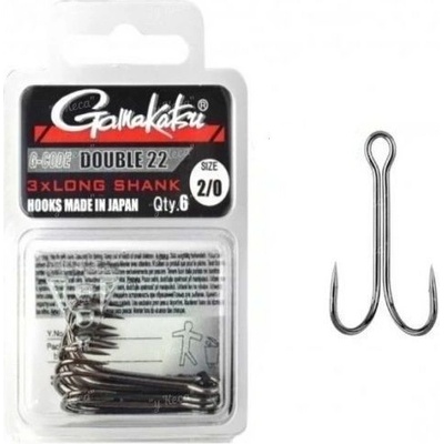 Gamakatsu Double 22 Long Shank vel.2 6 ks