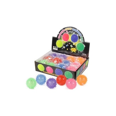 Skákací míček s ostny se zvukem a světlem 6.5 cm