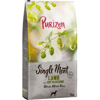 Purizon Single Meat Adult jehněčí a hrách s květy chmele 12 kg