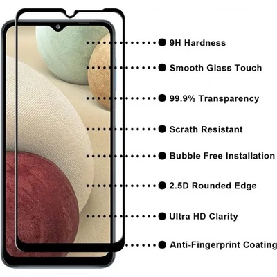 Стъклен протектор Full Glue за Samsung Galaxy A02 / Samsung Galaxy A02s / Samsung Galaxy A03s