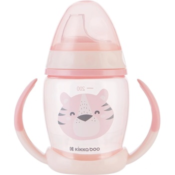 KikkaBoo Чаша със силиконов накрайник 200мл Happy face Pink (31302030070)