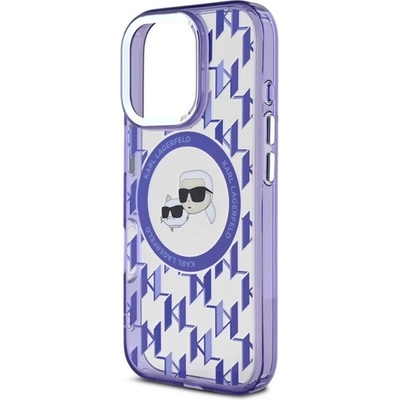 CG Mobile iPhone 16 Pro KARL LAGERFELD IML MONOGRAM K&CH HEADS MAGSAFE Силиконов удароустойчив протектор за телефон, MagSafe, LILA KLHMP16LHMCKMHU (KLHMP16LHMCKMHU)