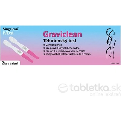 Graviclean těhotenský test Midstream 2 ks