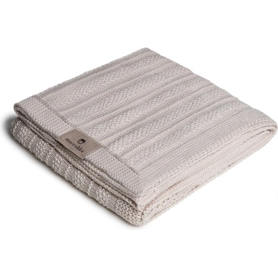 Maceshka Pletená deka hrášek Beige