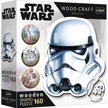 Trefl - Puzzle Contour Stormtrooper Helmet wooden 160 - 160 piese