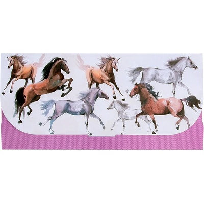ARTEBENE Dárková obálka 23x11cm s motivem koní