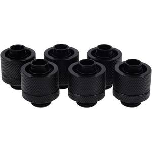 Alphacool Фитинг Alphacool Eiszapfen, Удължител, 16/10mm, G1/4, Черен мат, 6 броя (AC-1011163) - cybertrade